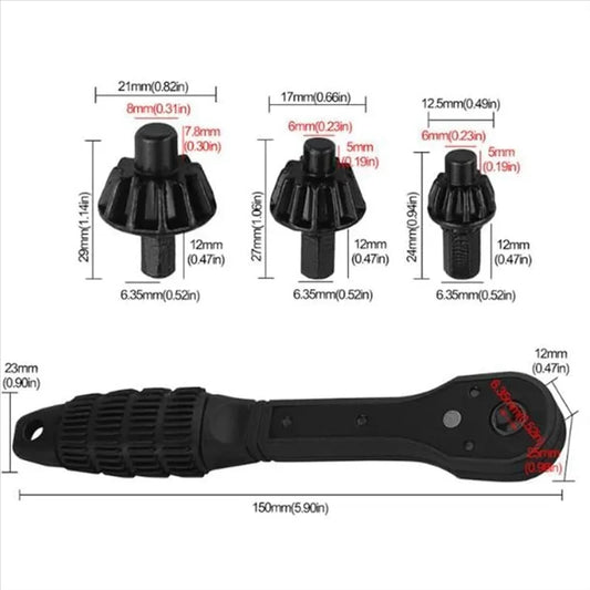 3-in-1 Ratcheting Drill Chuck Key