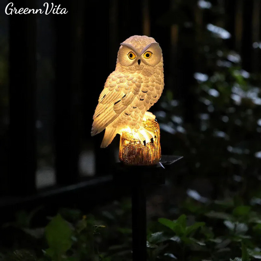 ลดราคาพิเศษวันฮาโลวีน 🎃 ไฟรูปนกฮูกพลังงานแสงอาทิตย์ – โคมไฟ LED กันน้ำสำหรับสวนและทางเดิน